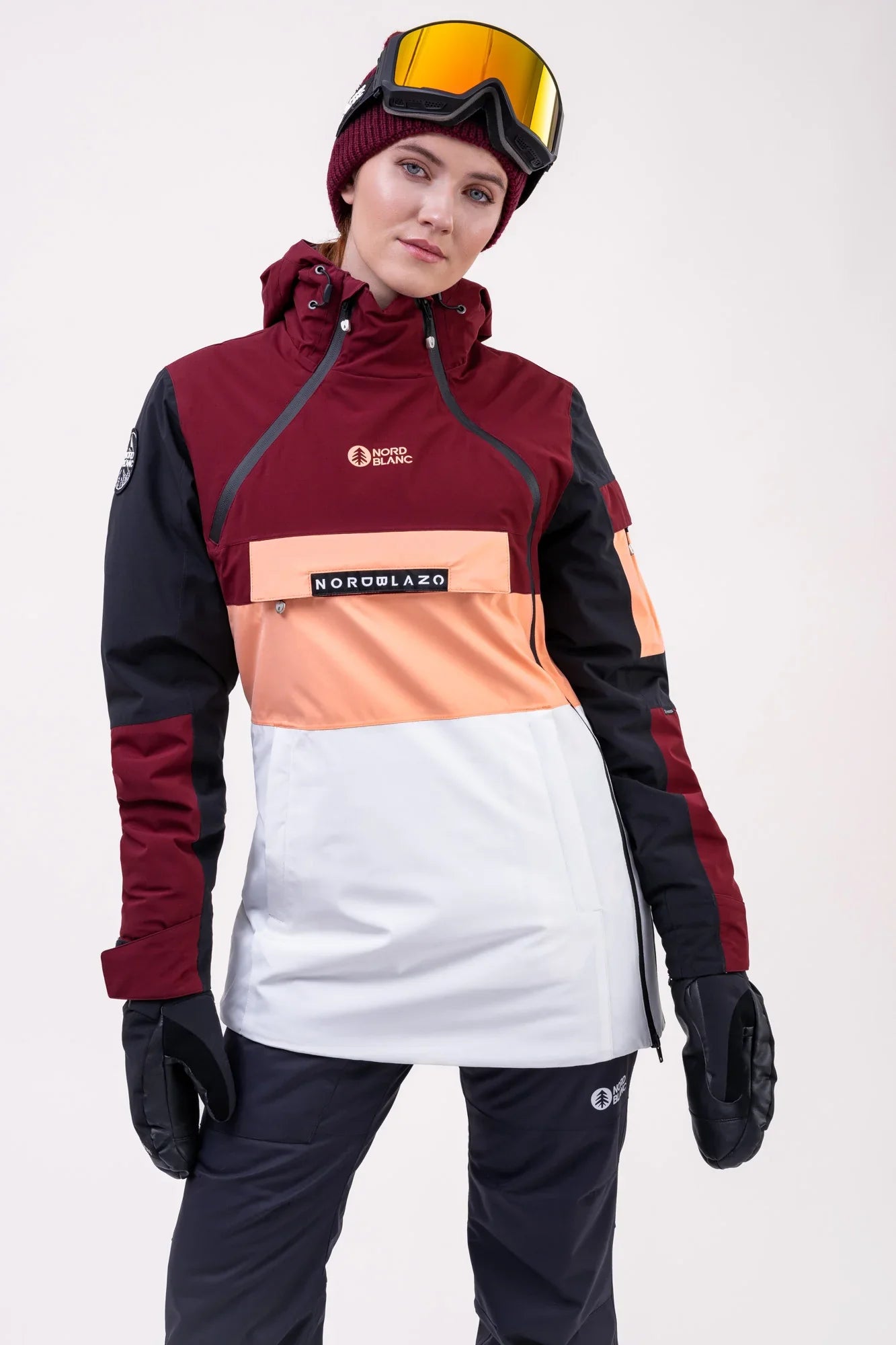 Snowboard anorak women's - SNOWSTORM wine red-2