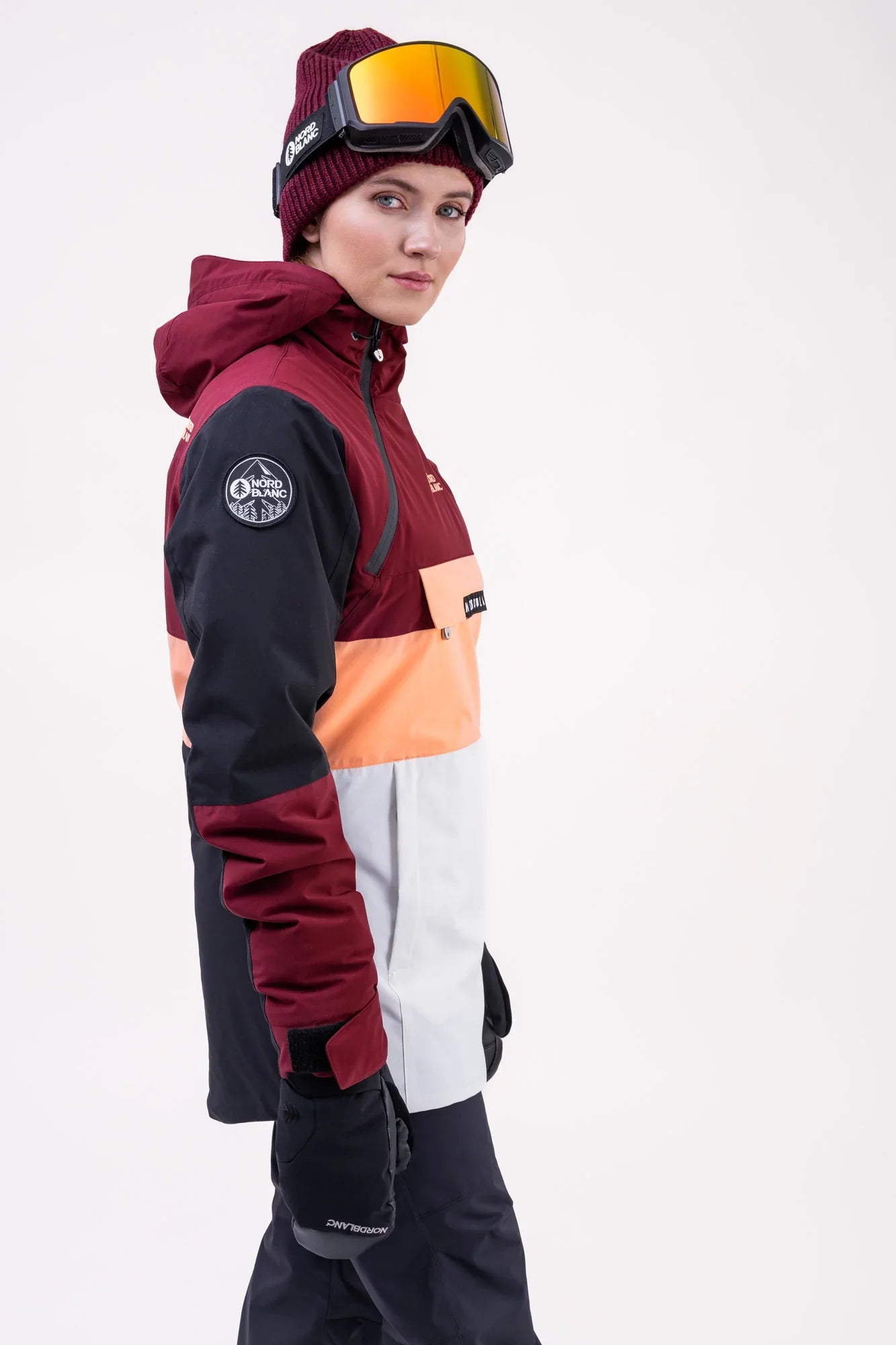 Snowboard anorak women's - SNOWSTORM wine red-3