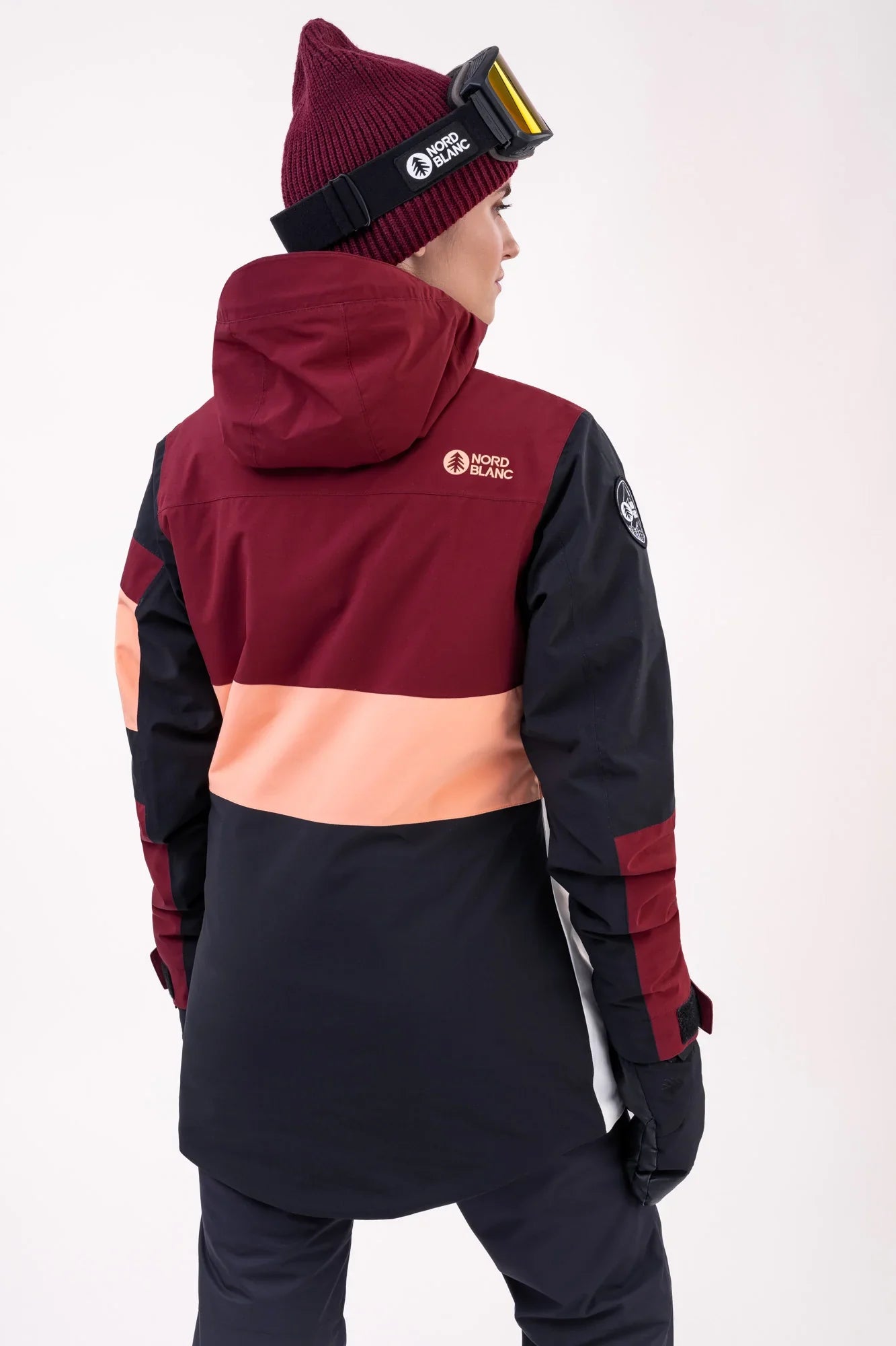 Snowboard anorak women's - SNOWSTORM wine red-4