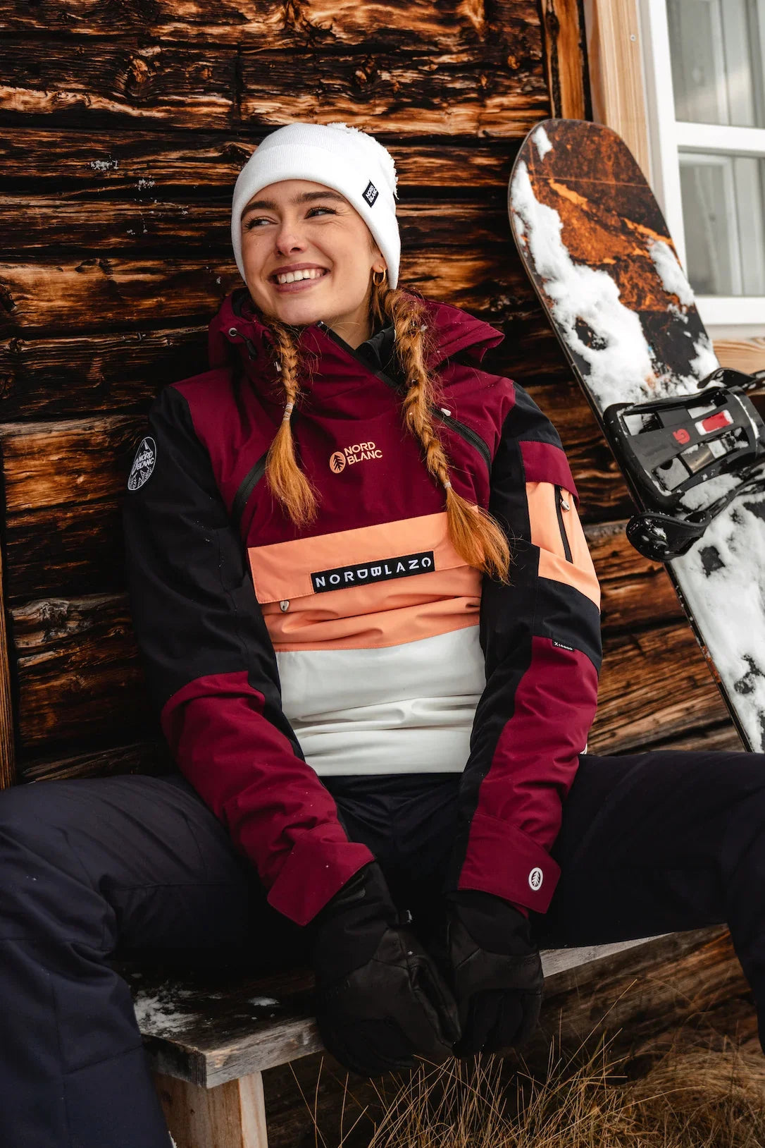 Snowboard anorak women's - SNOWSTORM wine red-7