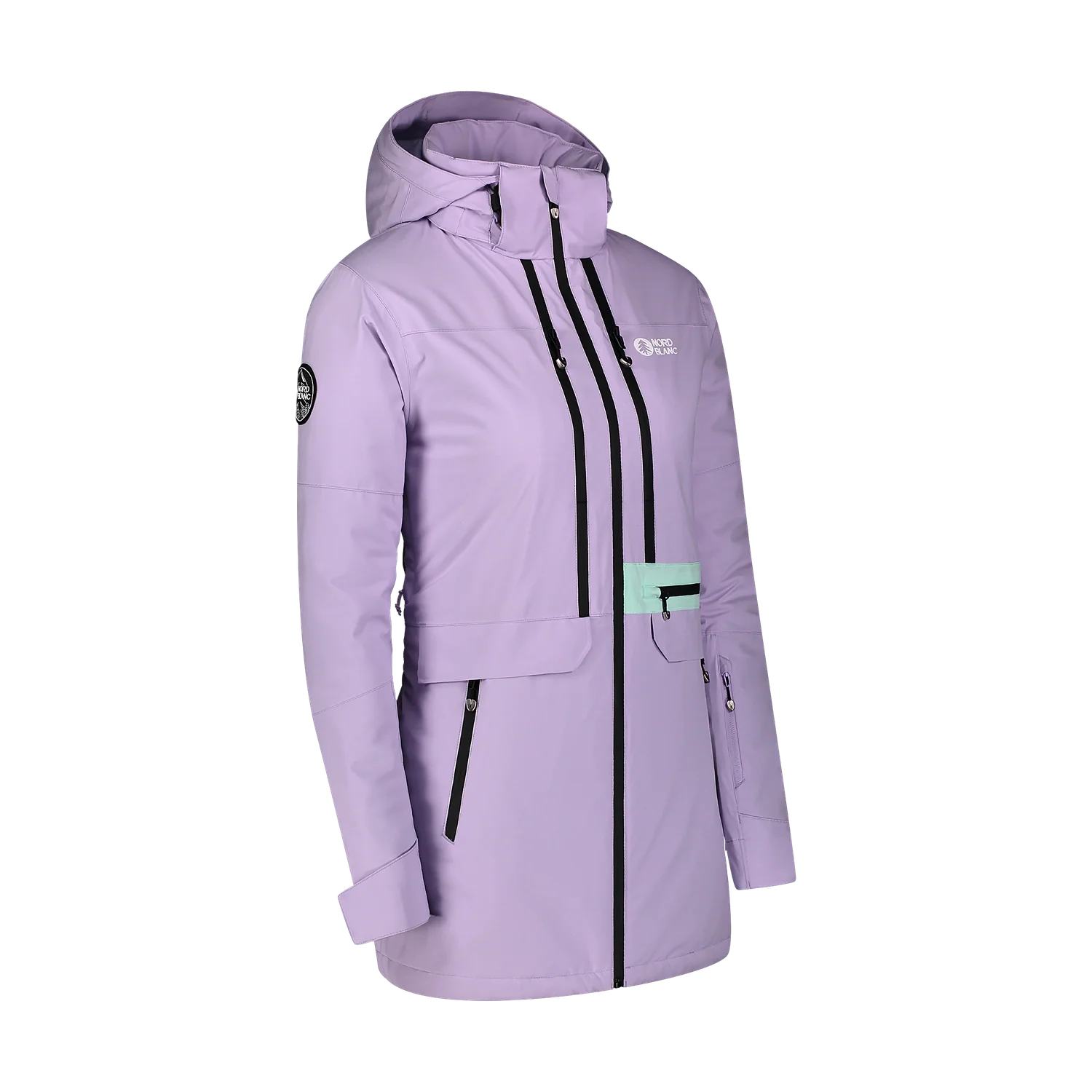 Ski and snowboard jacket women's - SLEET violet-2