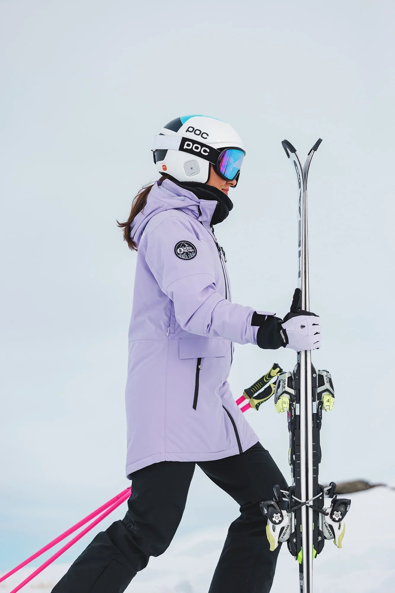Ski and snowboard jacket women's - SLEET violet-4