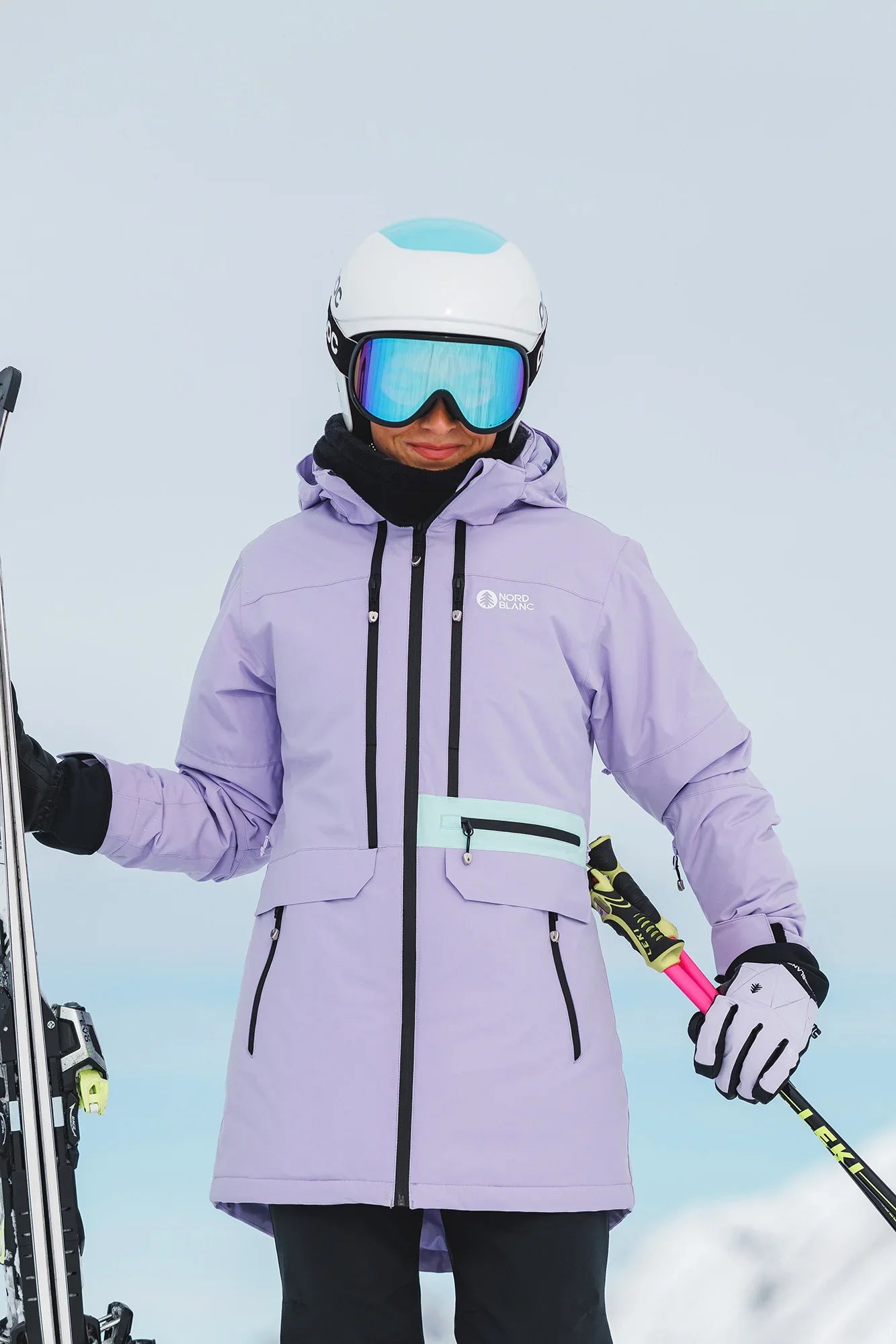 Ski and snowboard jacket women's - SLEET violet-5