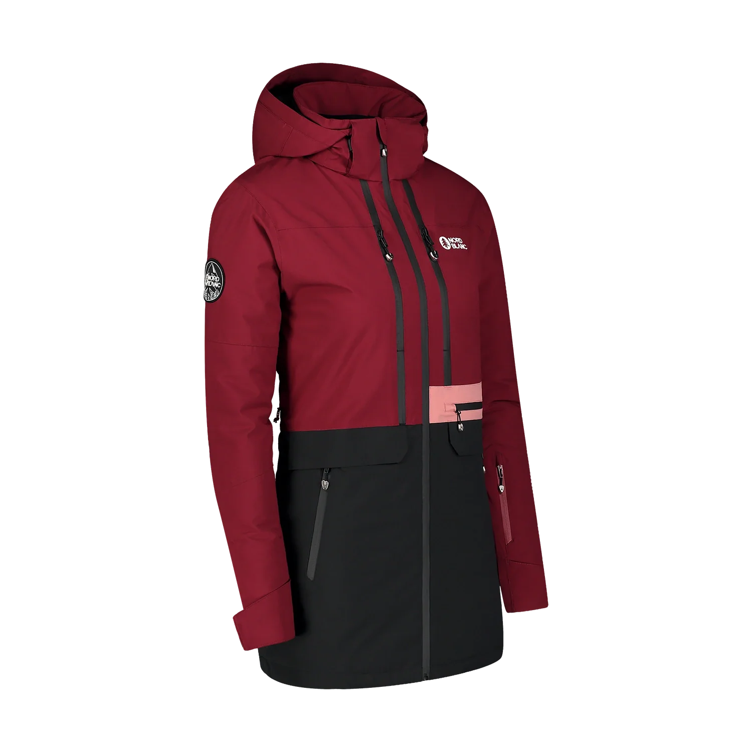 Ski and snowboard jacket women's - SLEET wine red-2