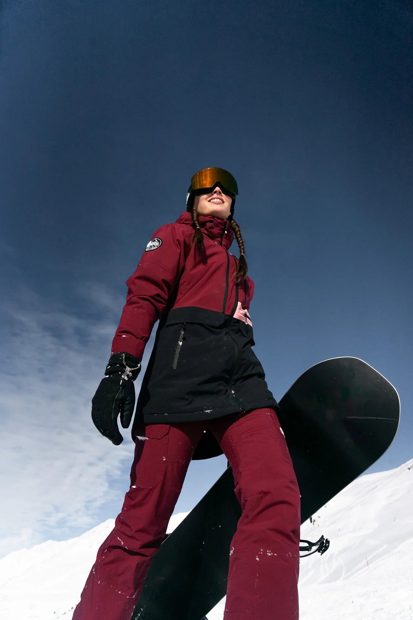 Ski and snowboard jacket women's - SLEET wine red-3