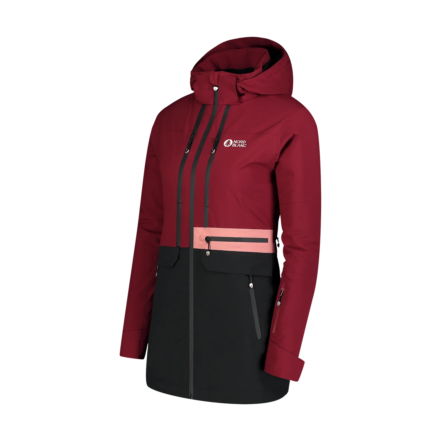 Ski and snowboard jacket women's - SLEET wine red-8
