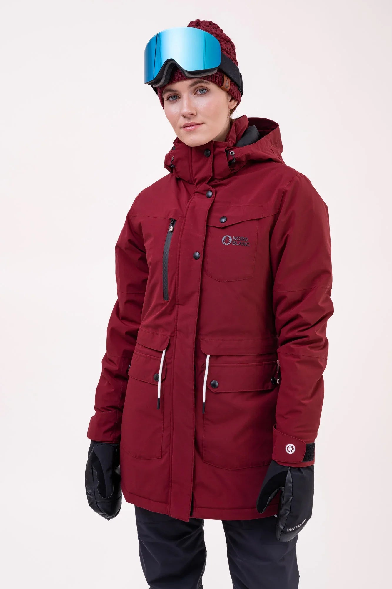 Skijacke Damen - RUPTURE weinrot-2