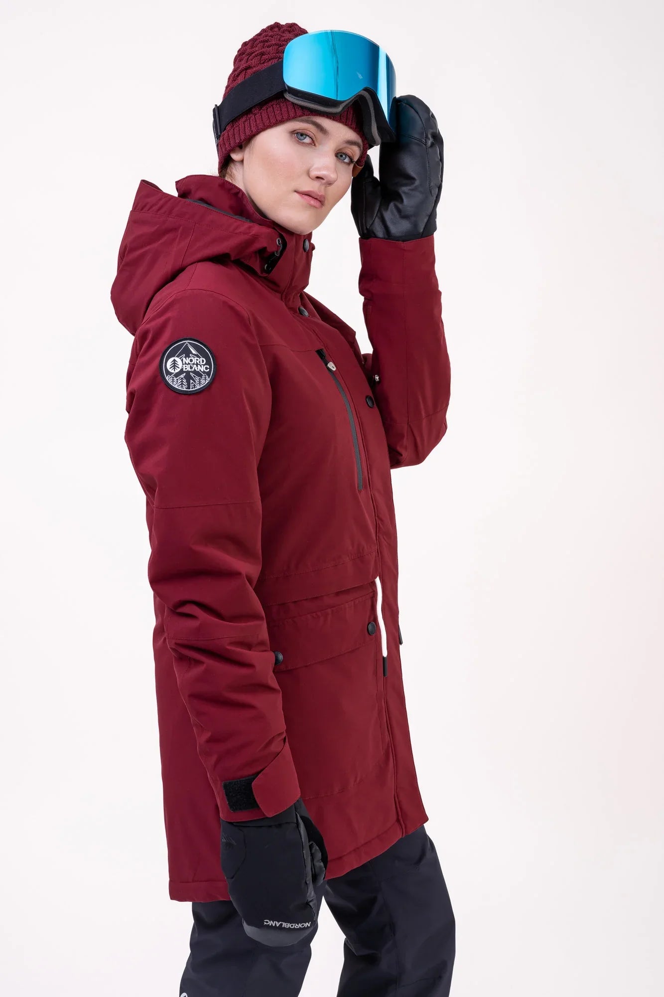 Skijacke Damen - RUPTURE weinrot-3