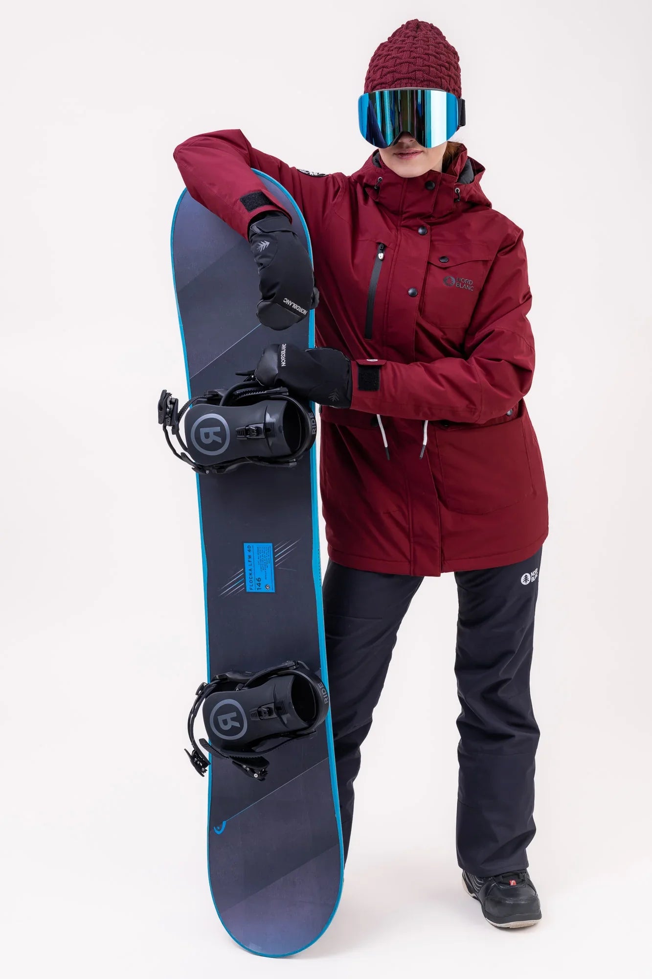 Skijacke Damen - RUPTURE weinrot-5