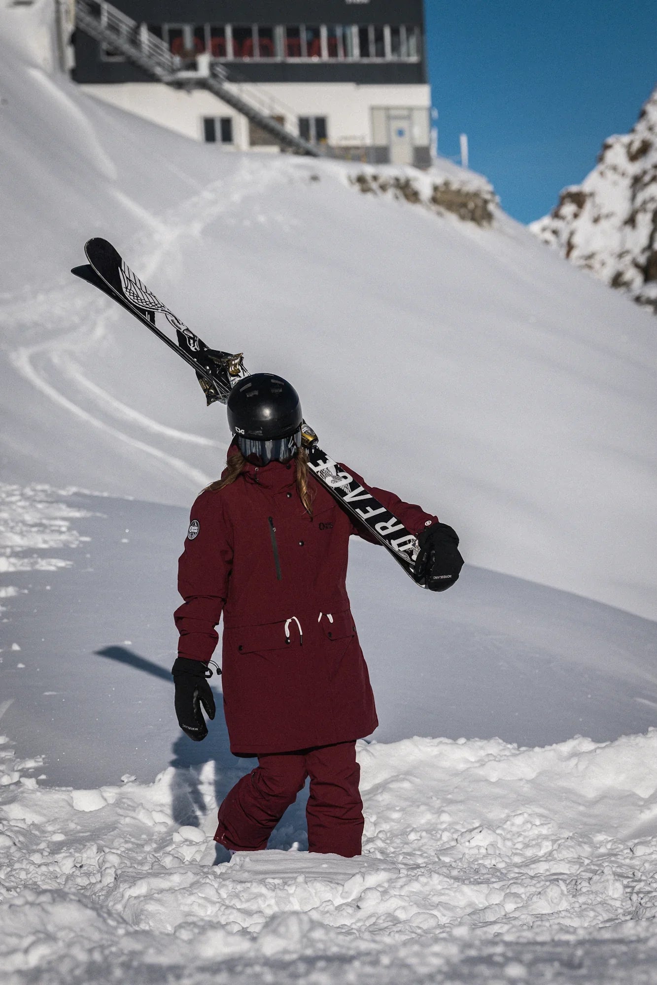 Skijacke Damen - RUPTURE weinrot-11