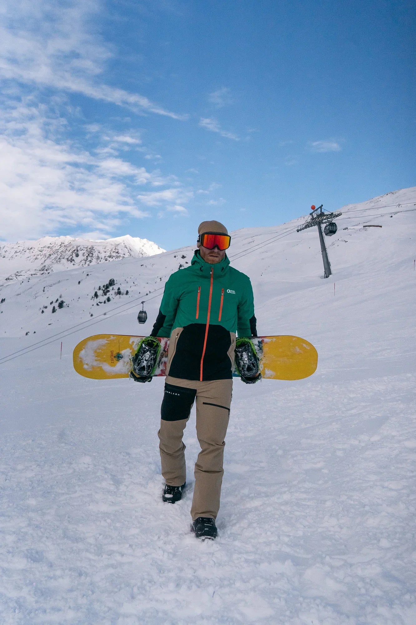 Ski and snowboard jacket men's - IMPRESSIVE green-3