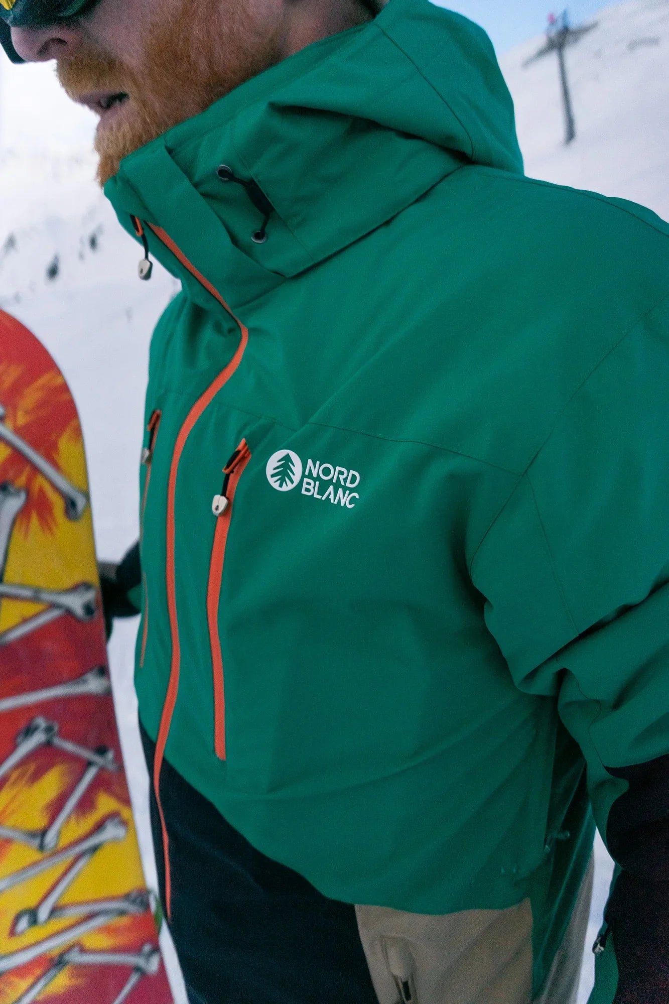 Ski and snowboard jacket men's - IMPRESSIVE green-5