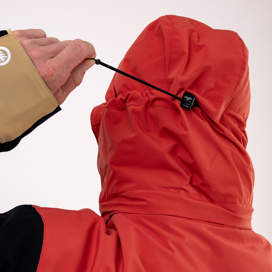 Adjustable hood drawcord