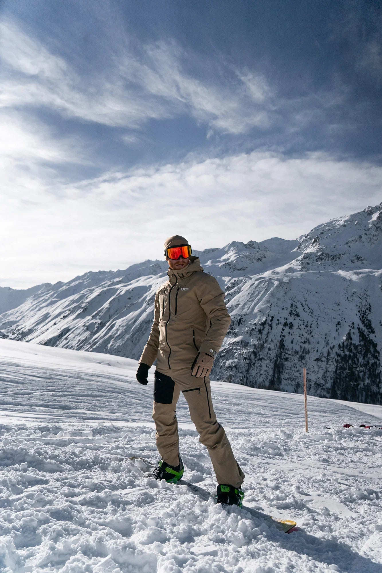 Ski and snowboard jacket men's - IMPRESSIVE beige-3