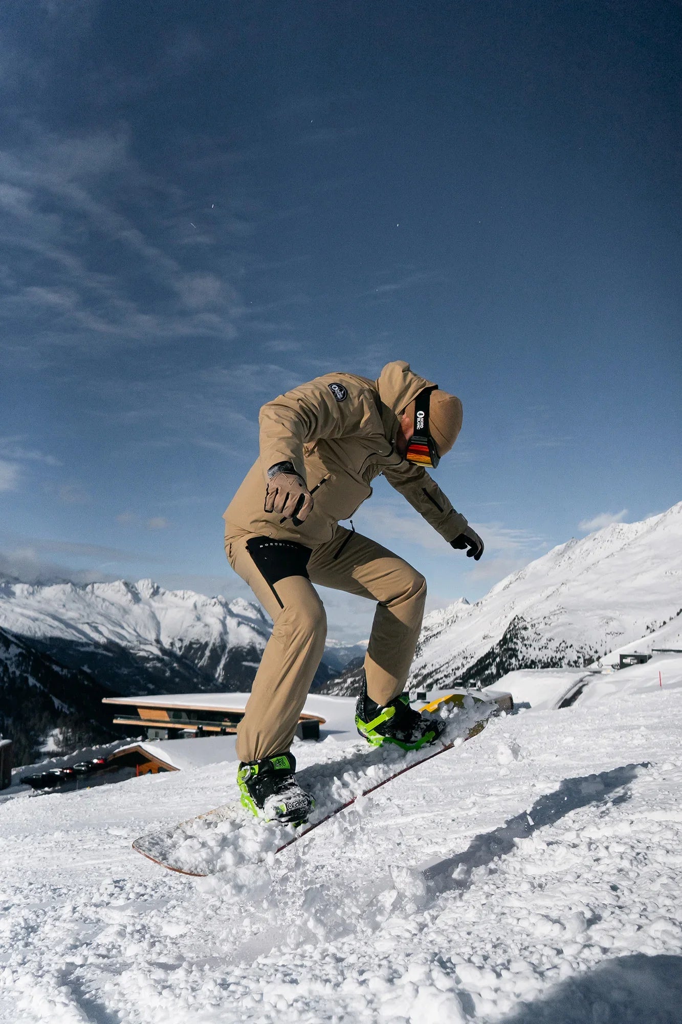 Ski and snowboard jacket men's - IMPRESSIVE beige-4