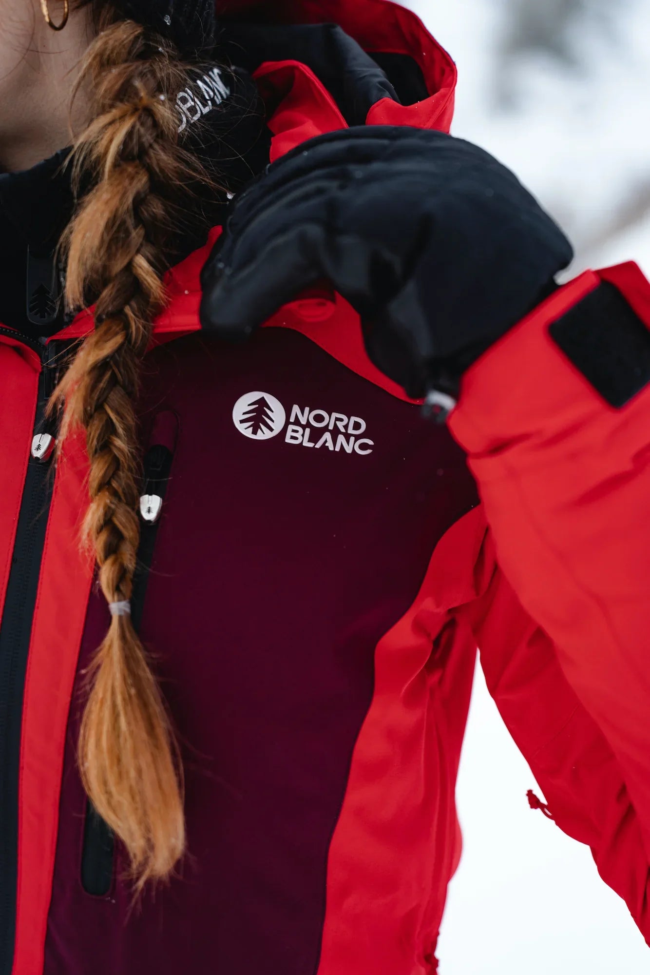 Skijacke Damen - SNOW-SQUALL rot-9