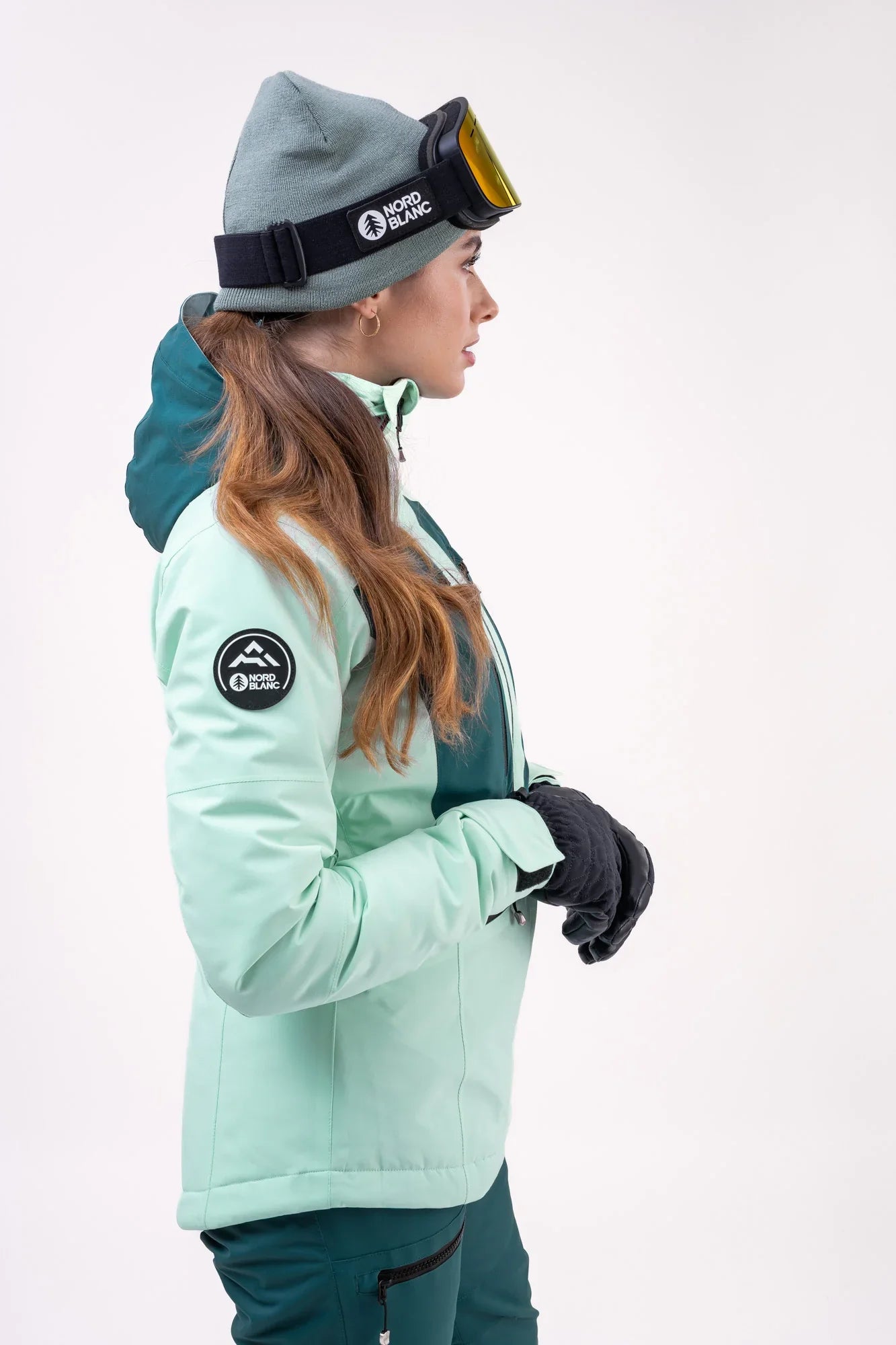 Skijaška jakna ženska - SNOW-SQUALL zelena-3