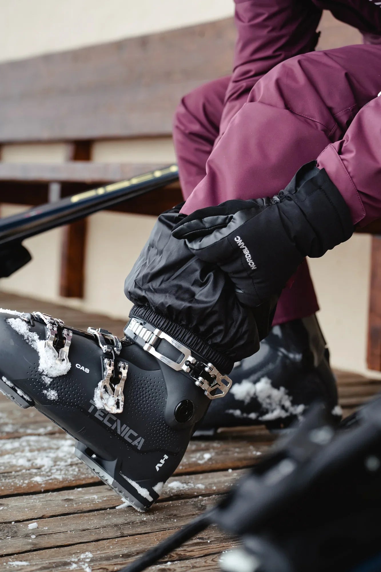 Ski pants men's - SLALOM wine red-6