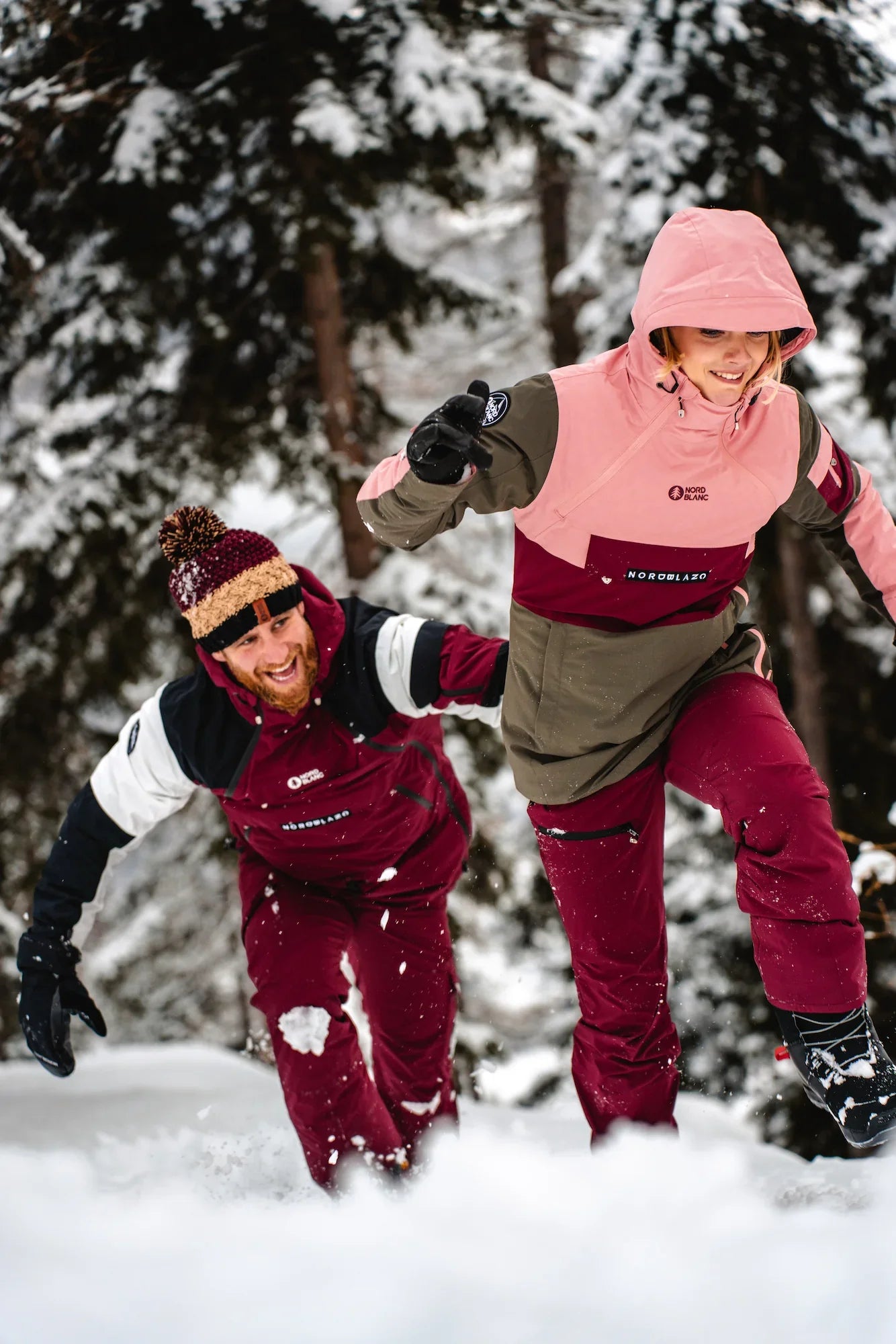 Ski pants women's - SNOWBALL wine red-7