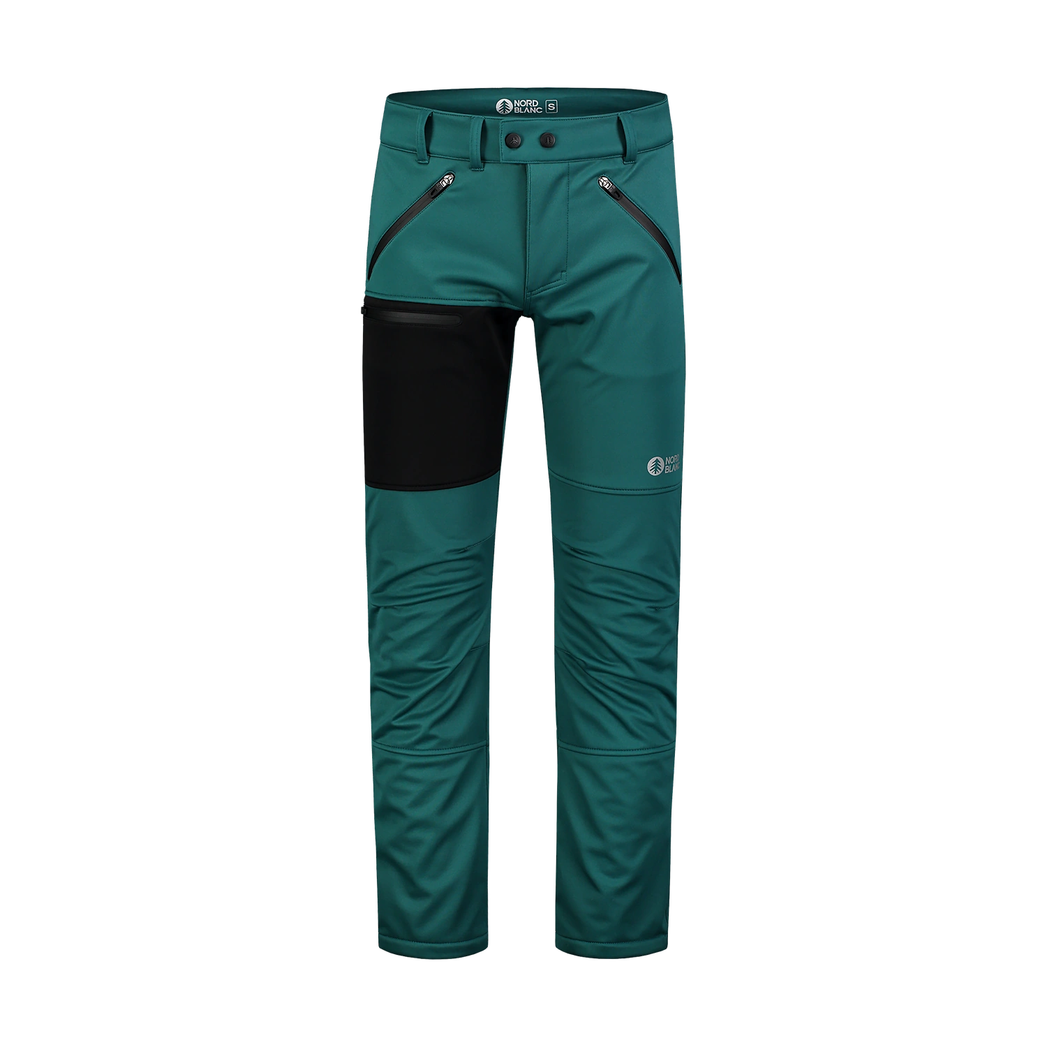Softshell pants with fleece men's - TRAMPING green