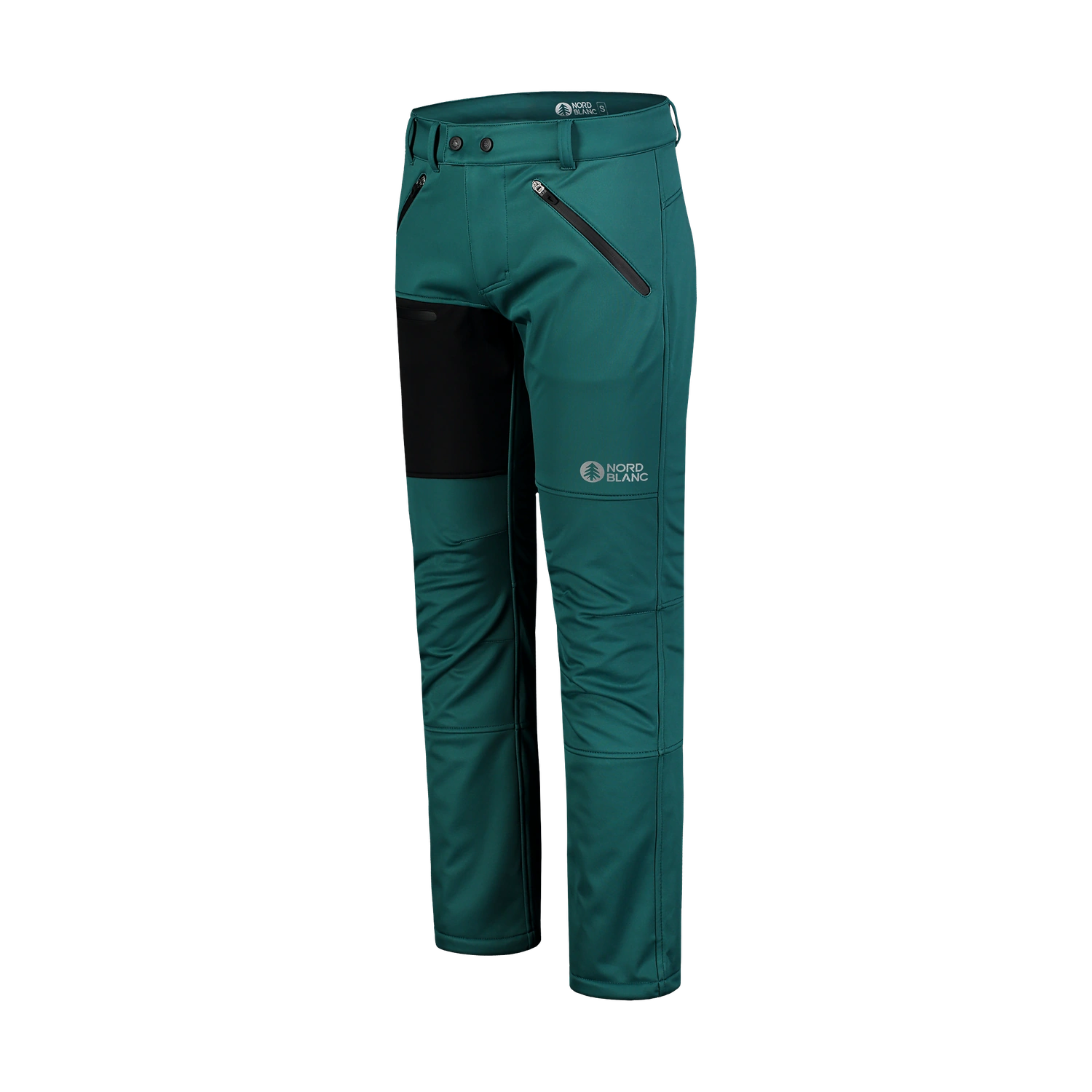 Softshell pants with fleece men's - TRAMPING green-2
