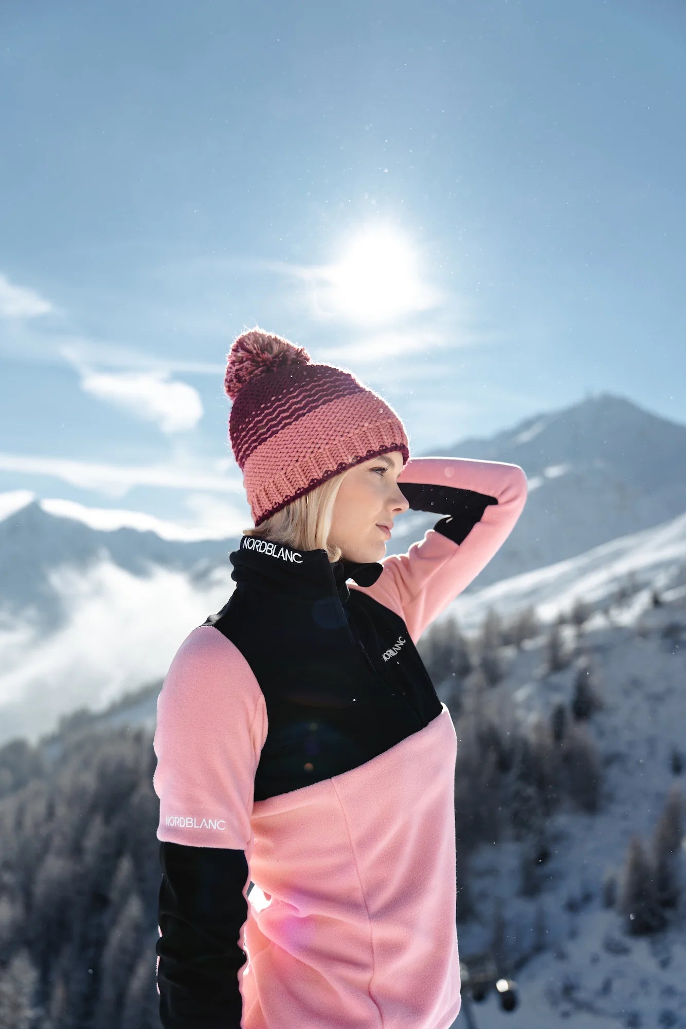 Mütze Damen - FROSTY pink-3
