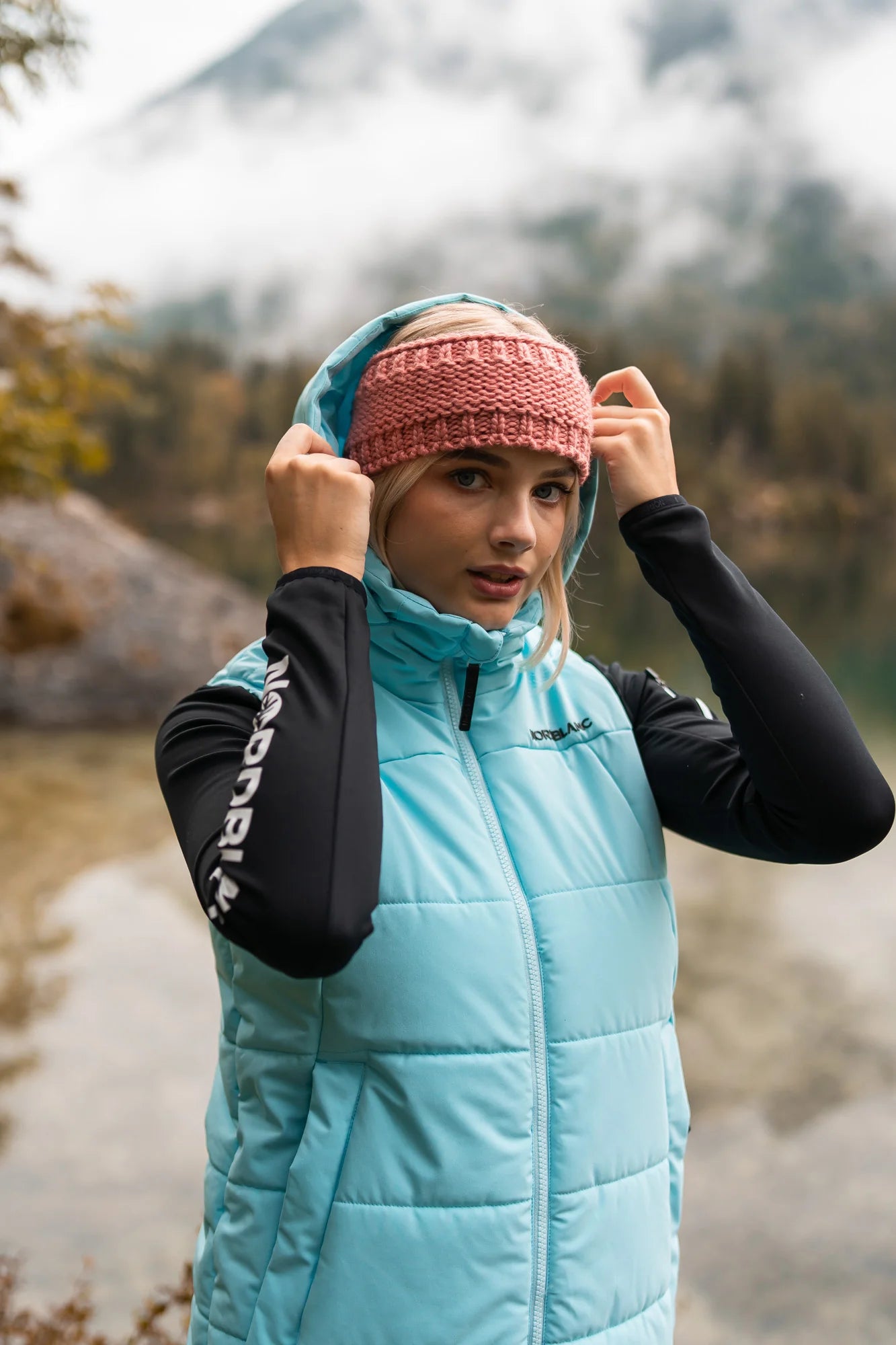 Headband women's - PLAIT pink-2
