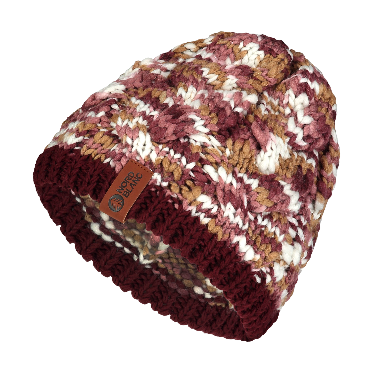 Hat women's - KNIT wine red