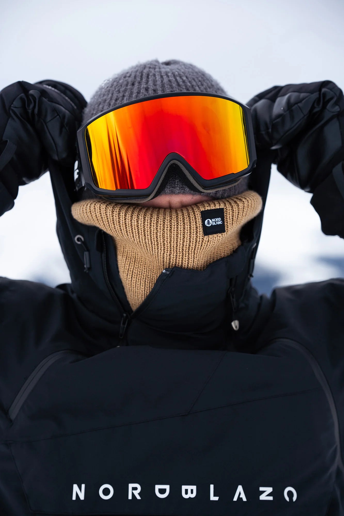 Neck warmer - TUNNEL beige-4
