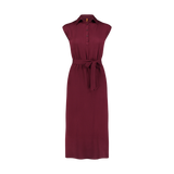 Dress women's - CHEMISE wine red