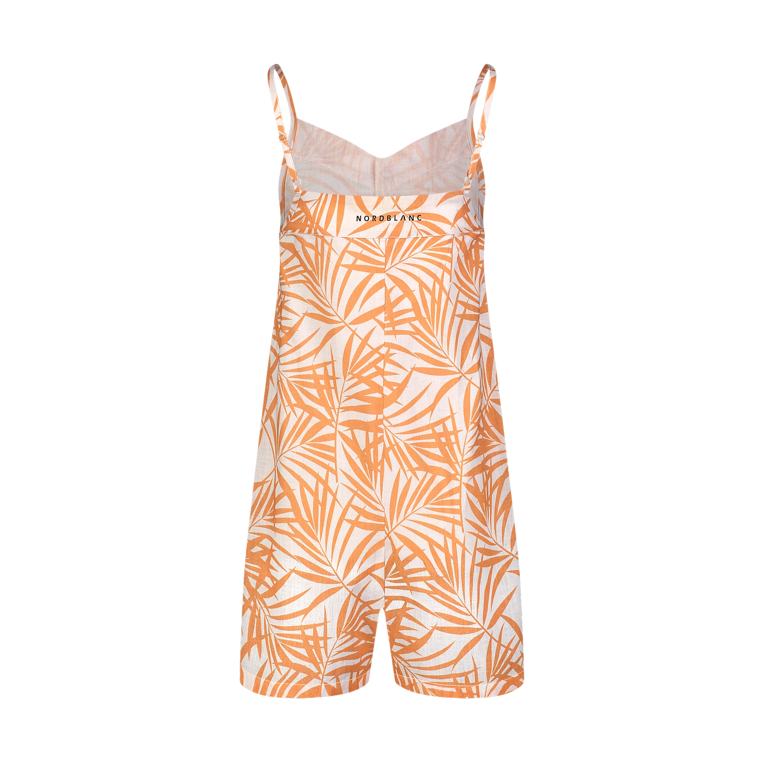 Baumwoll-Overal-Shorts Damen - TROPIC beige-3