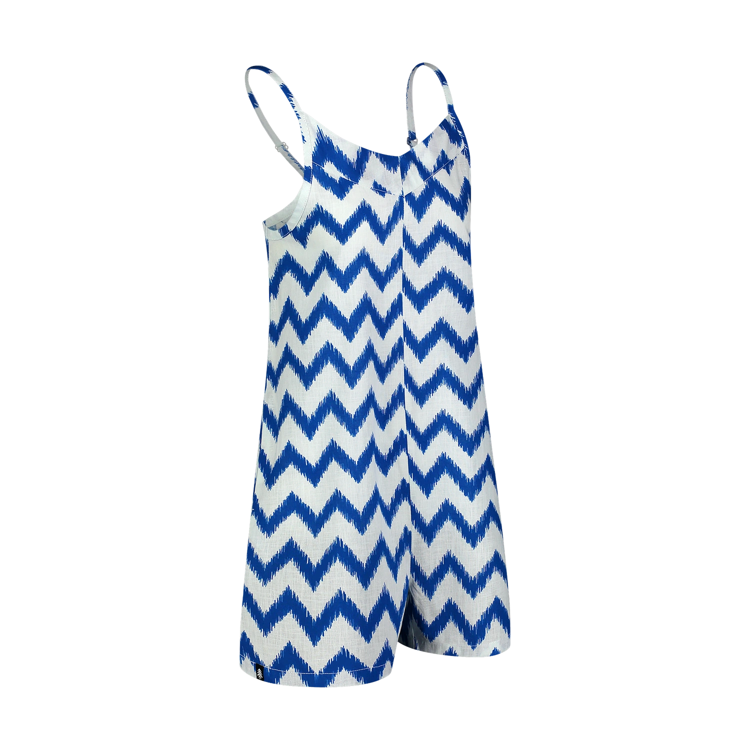 Cotton overal shorts women's - TROPIC blue-2
