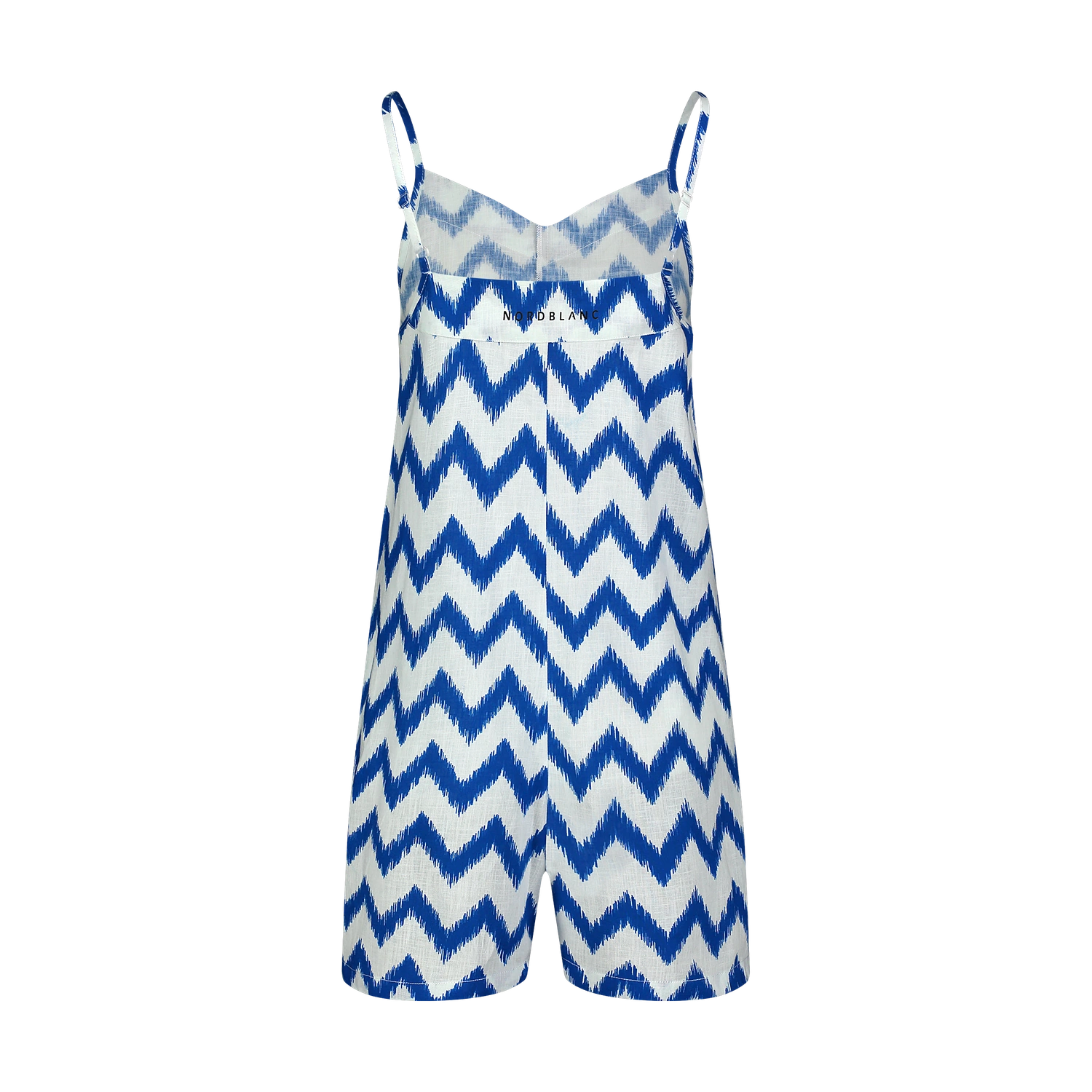 Cotton overal shorts women's - TROPIC blue-3