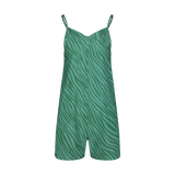 Salopetă din bumbac pentru femei - TROPIC verde