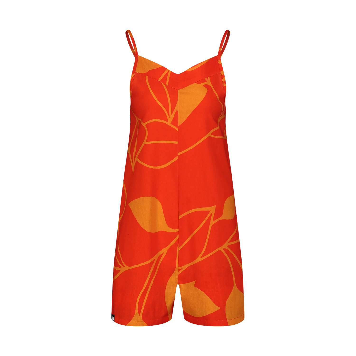Salopetă din bumbac pentru femei - TROPIC portocalie-1