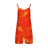 Salopetă din bumbac pentru femei - TROPIC portocalie