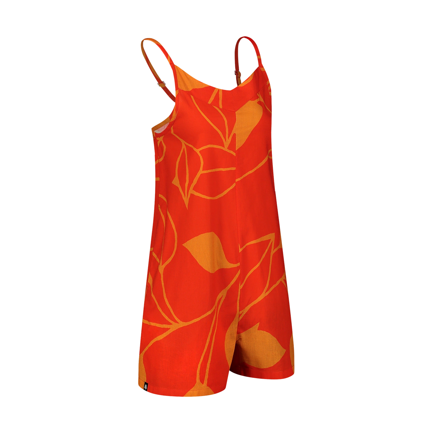 Salopetă din bumbac pentru femei - TROPIC portocalie-2