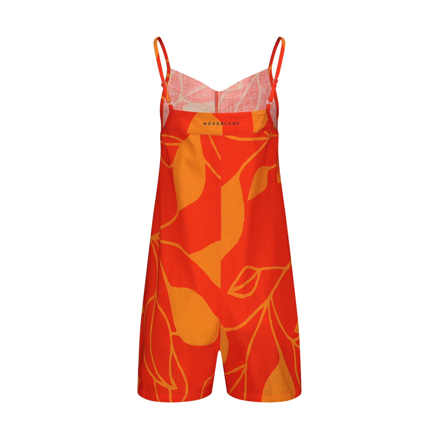 Salopetă din bumbac pentru femei - TROPIC portocalie-3