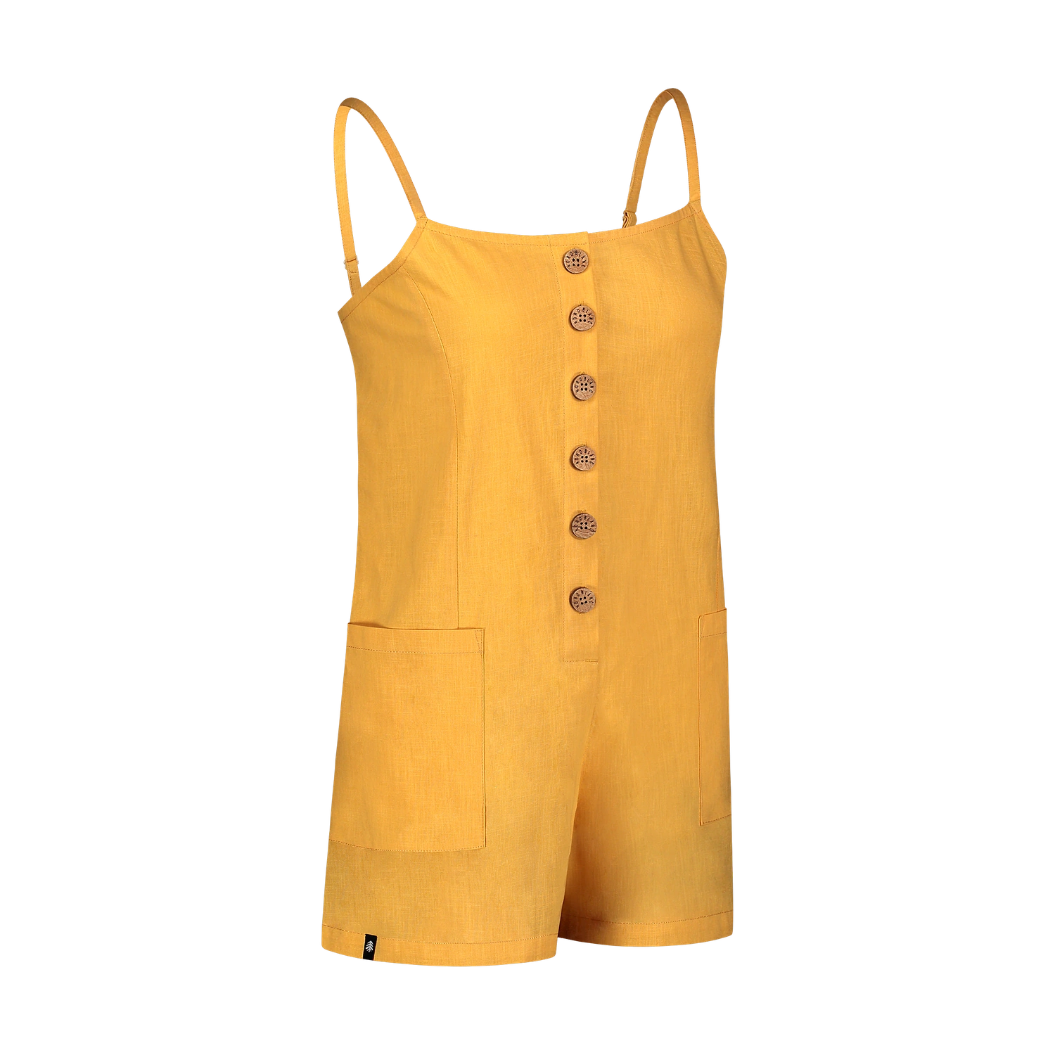 Cotton overal shorts women's - SUNNY yellow-2