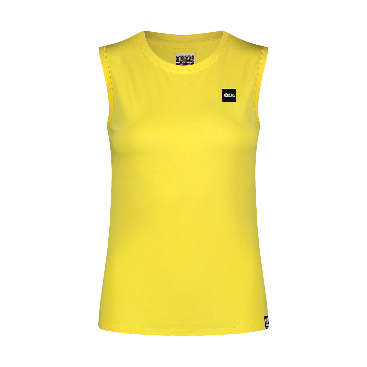 Bombažna majica brez rokavo ženska - TANKTOP rumena-1