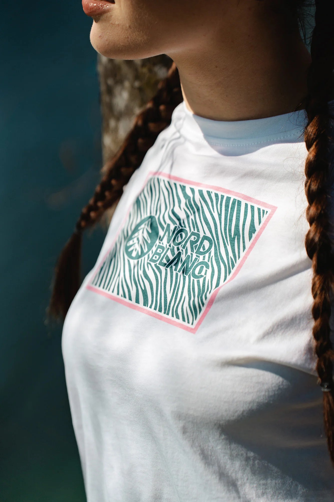 Organic cotton t-shirt women's - SAFARI white-4