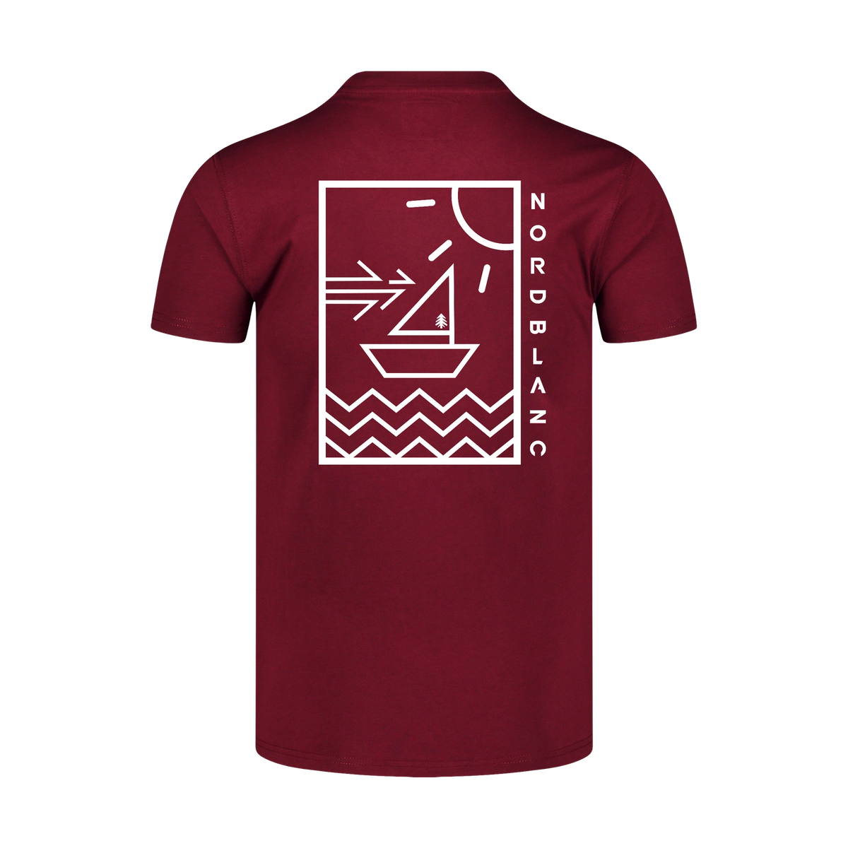 Organic cotton t-shirt men's - SAILBOARD wine red – image 2