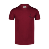 Organic cotton t-shirt men's - AVENUE wine red