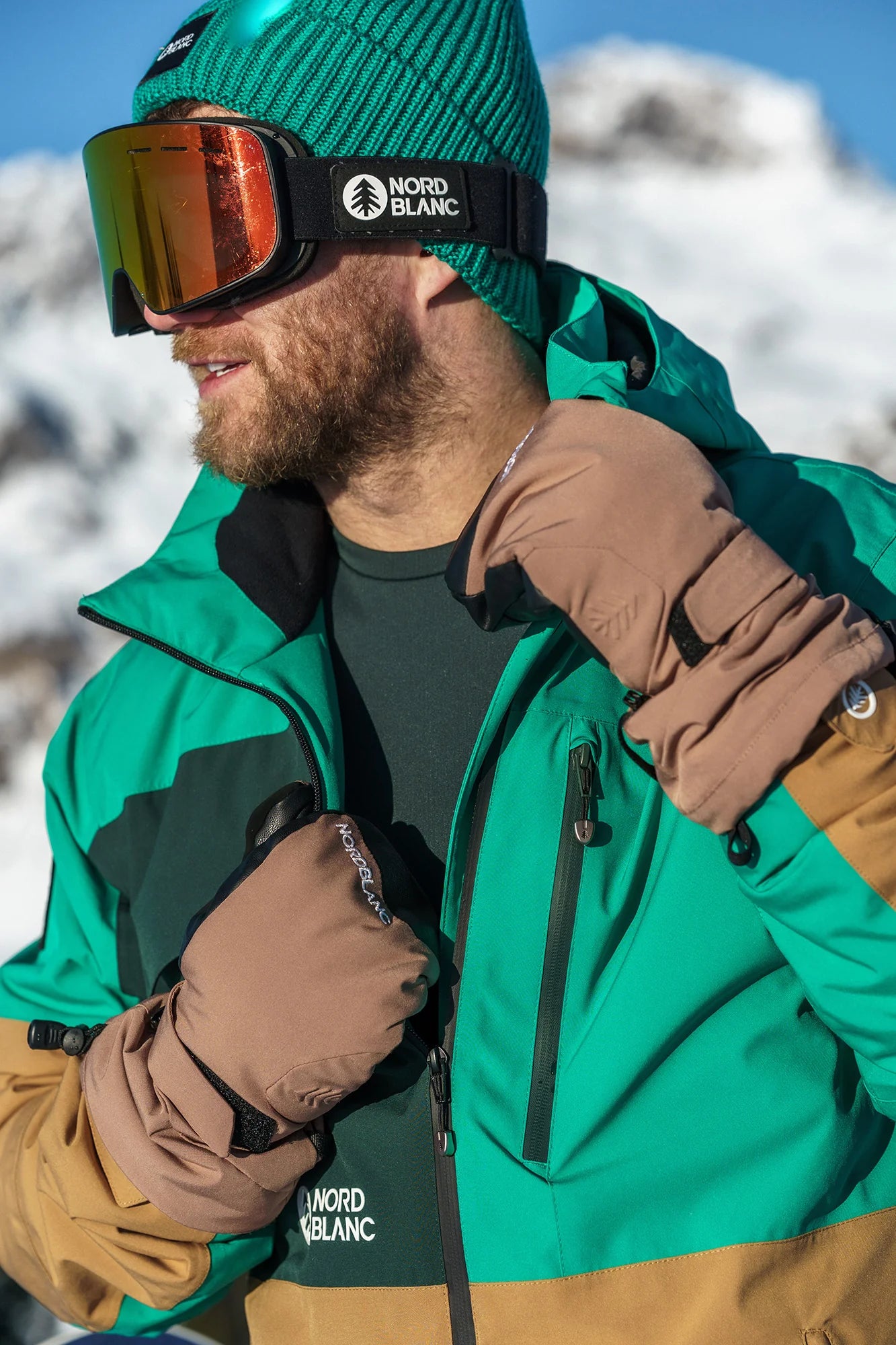 Ski gloves - CLACK brown-3