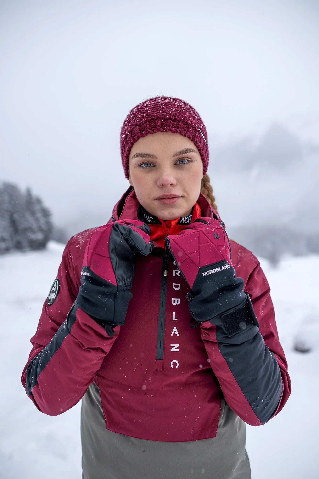 Ski- Handschuhe - BANDIT weinrot-2