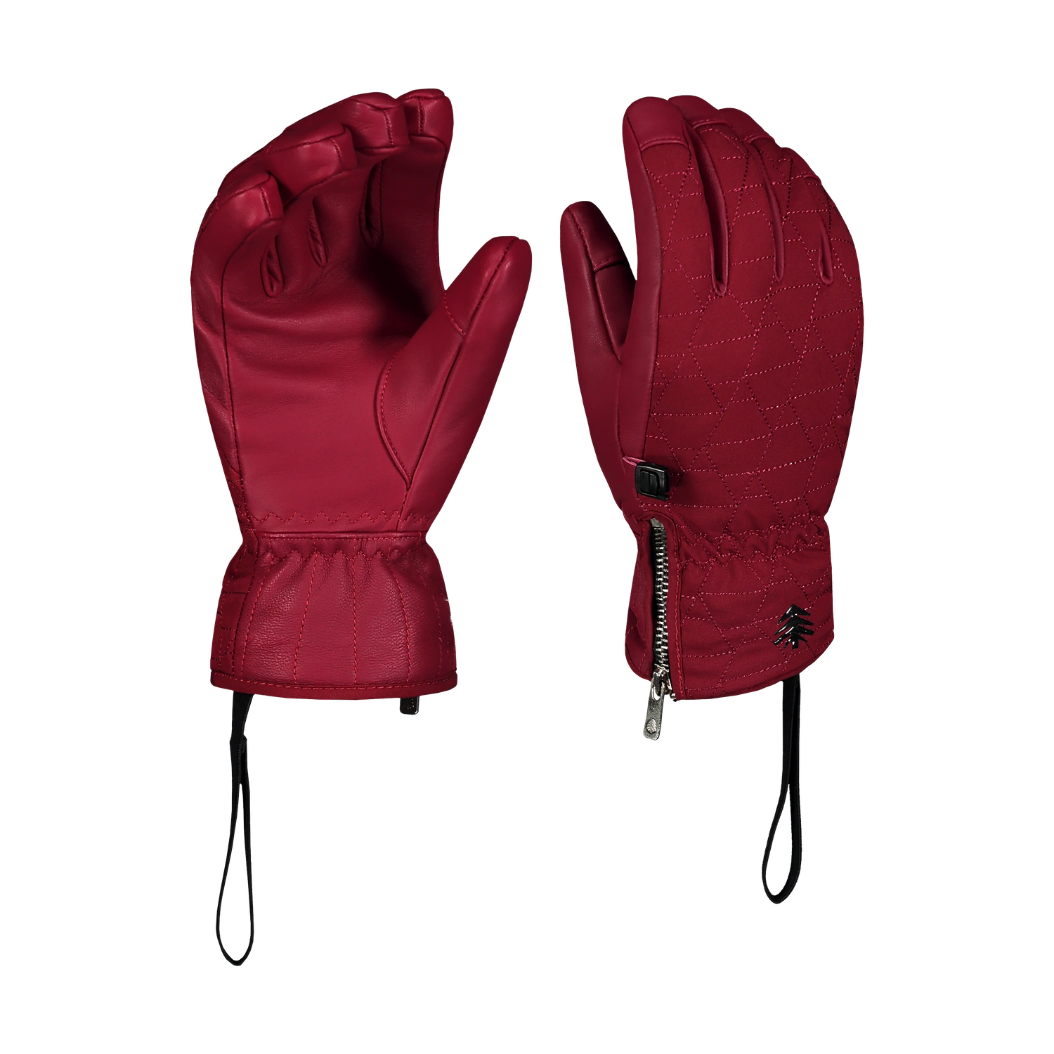 Ski gloves women's - WEB wine red