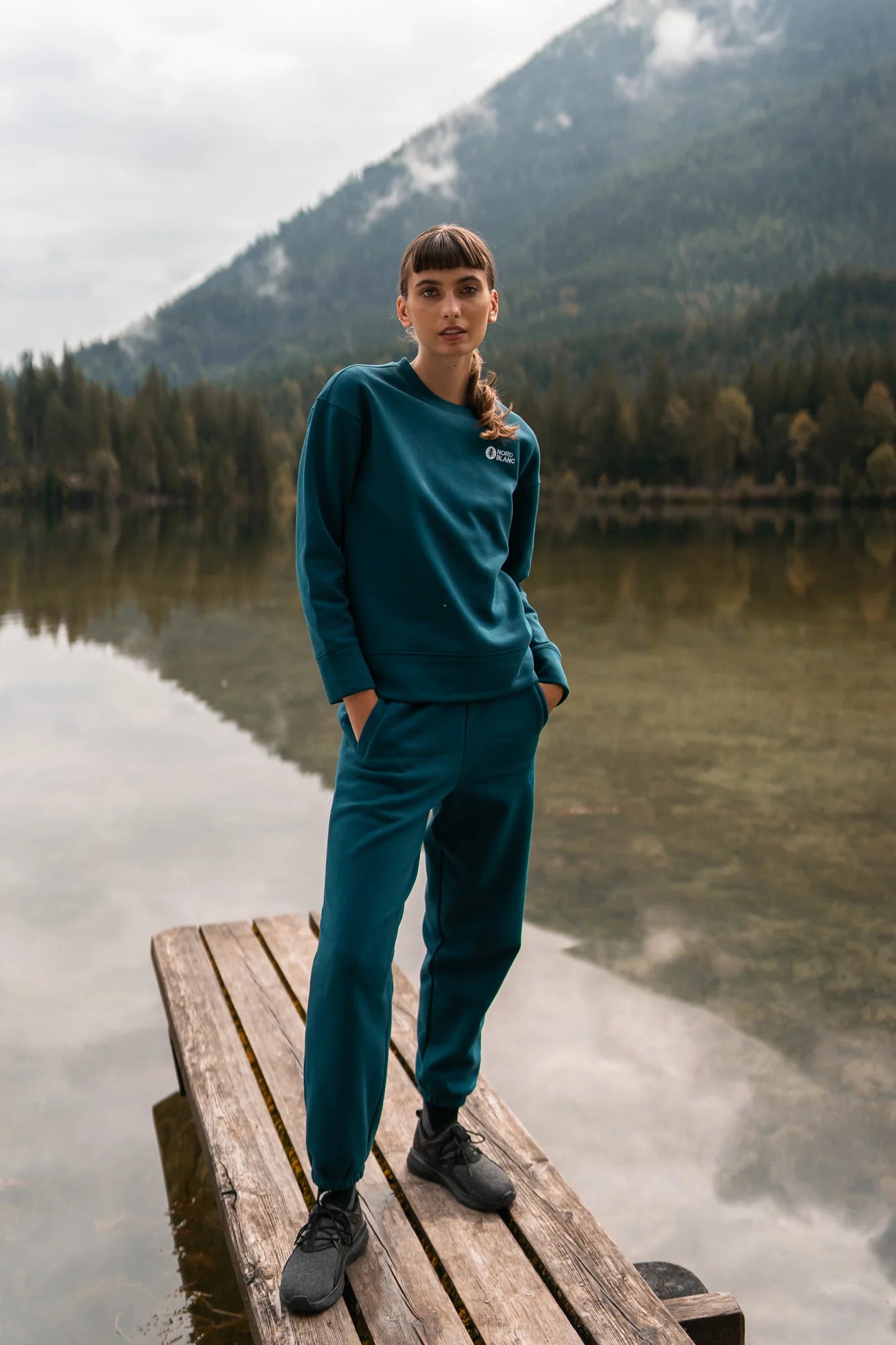 Baumwolle Sweat- hosen Damen - BOYFRIEND blau-3