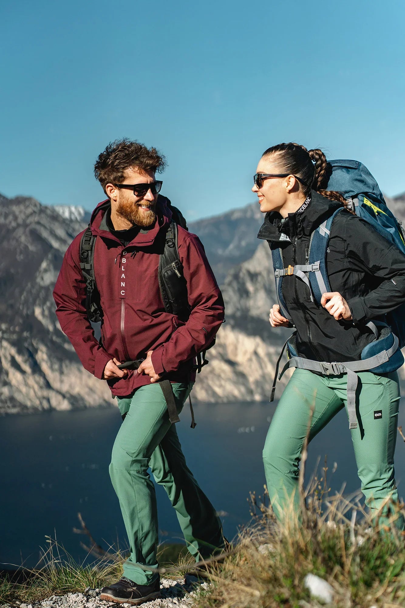 Outdoor jacket men's - COMPASS wine red-3