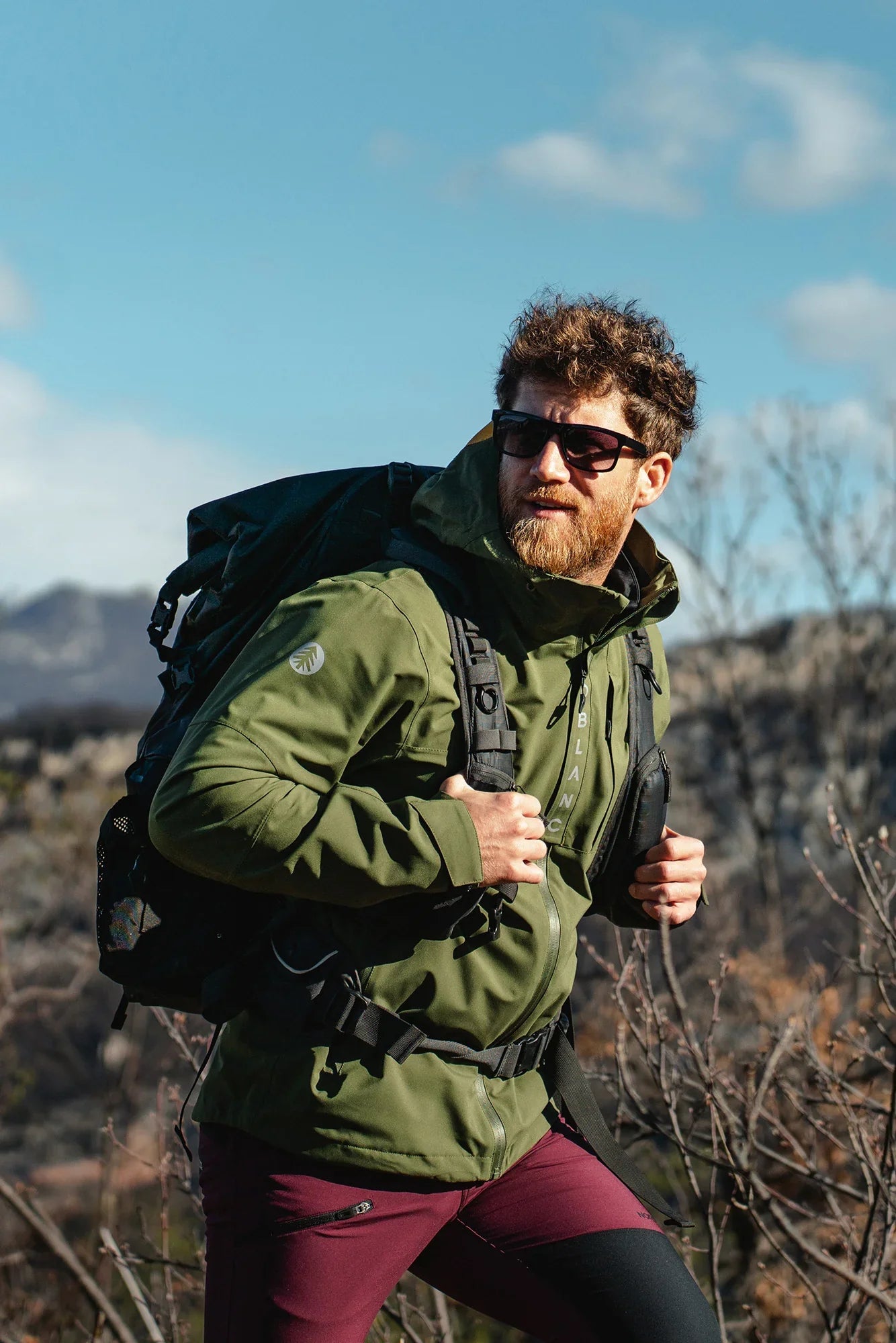 Outdoor jacket men's - COMPASS khaki-3