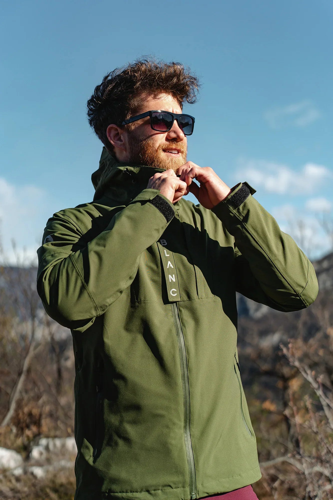 Outdoor jacket men's - COMPASS khaki-4